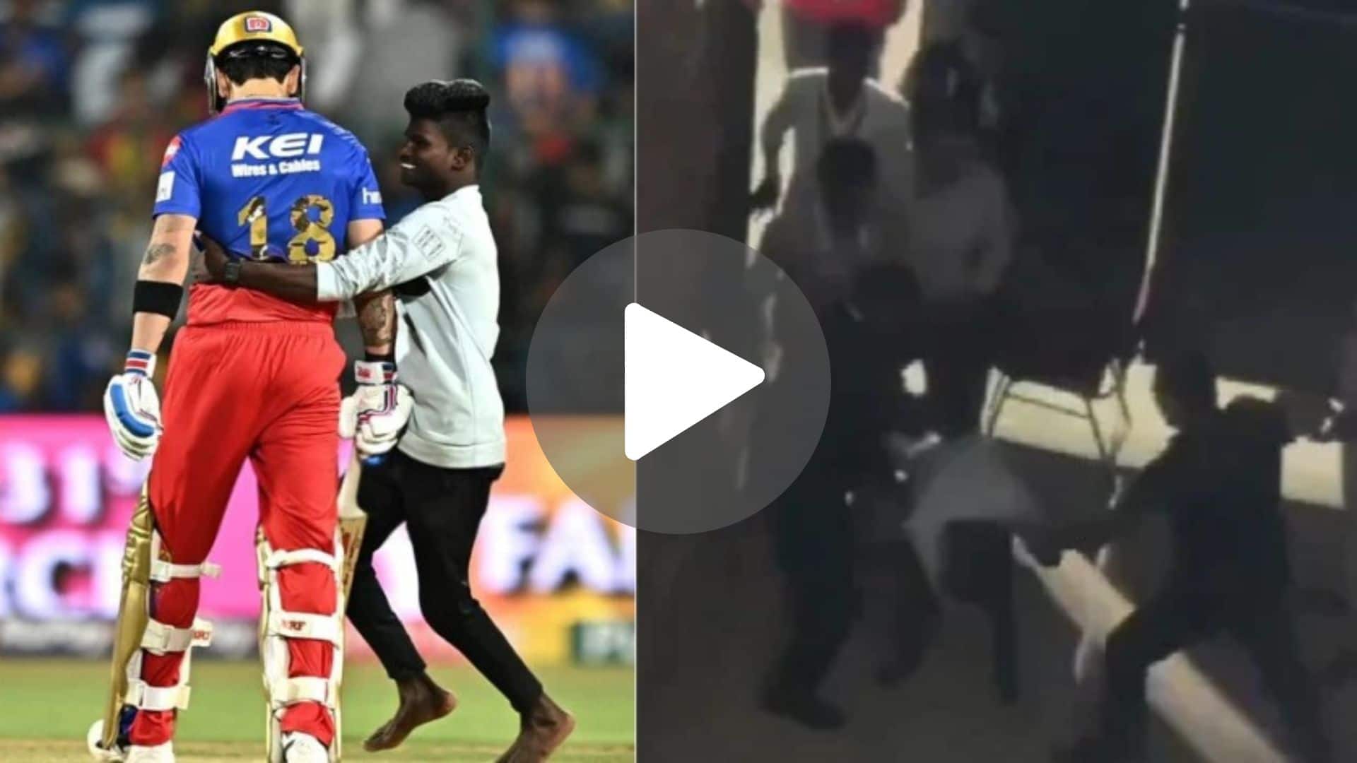 [Watch] Fan Who Hugged Virat Kohli During RCB vs PBKS Gets Thrashed By Security